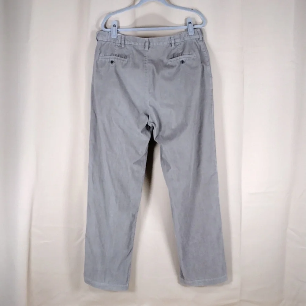 Haggar Grey Business Casual Formal Office Straight Leg 100% Cotton Chino Pants